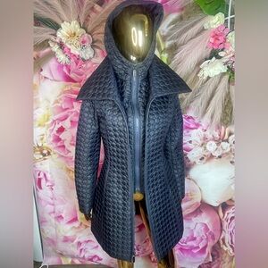 Dawn Levy Morgan Quilted Jacke Elegant Navy Quilted Women's Coat size M